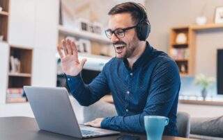 New York Businessman Working Remote Discussing Business Continuity On Call